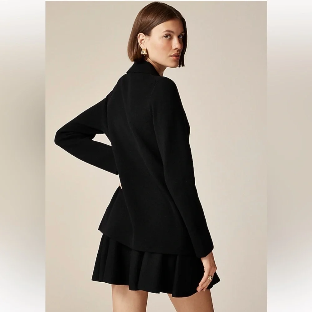 NEW J.Crew Warwick sweater blazer Size M Black